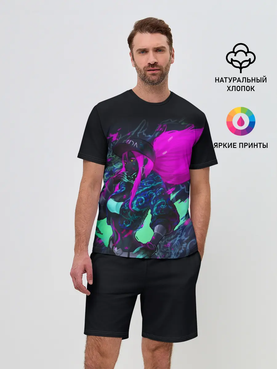 Мужской костюм с шортами / KDA. Akali