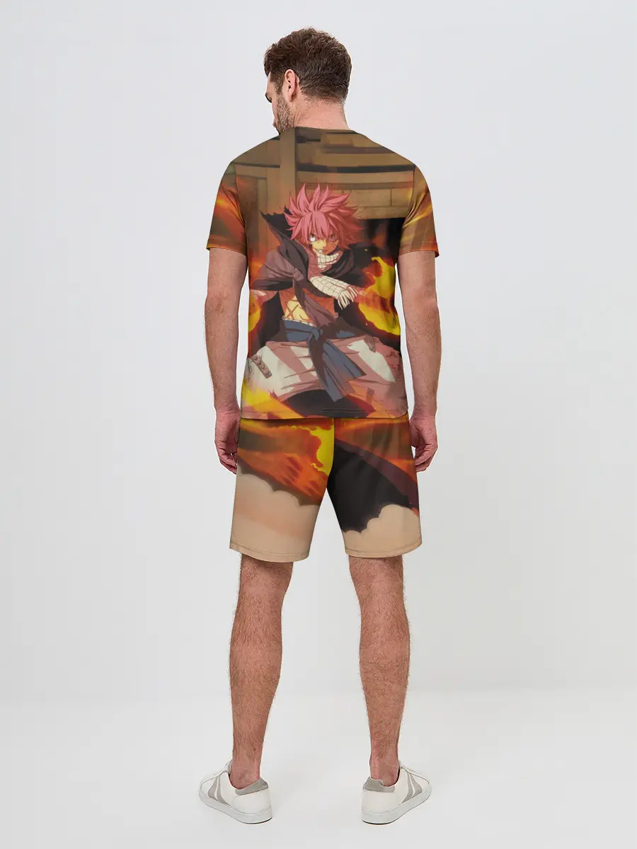 Мужской костюм с шортами / Нацу огненный боец