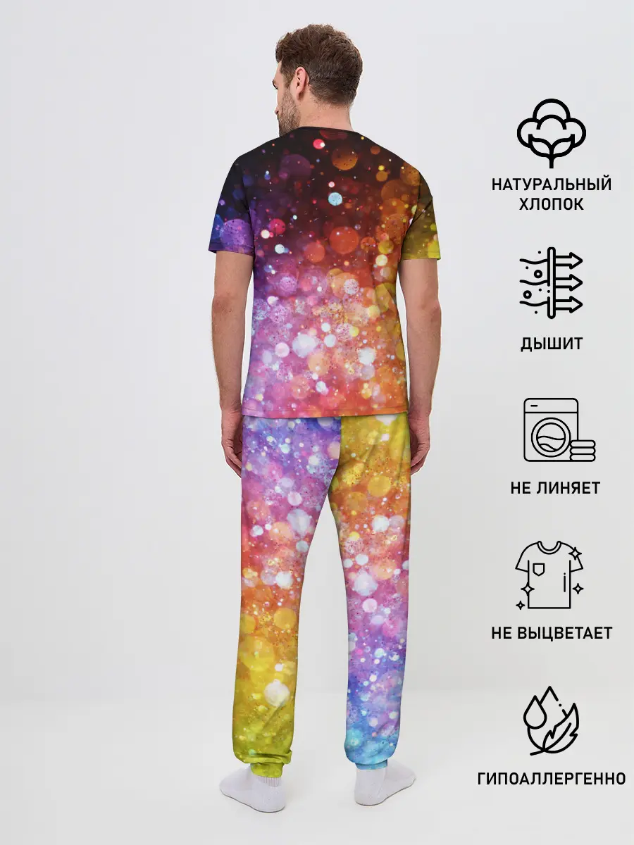 Мужская пижама с брюками / Боке