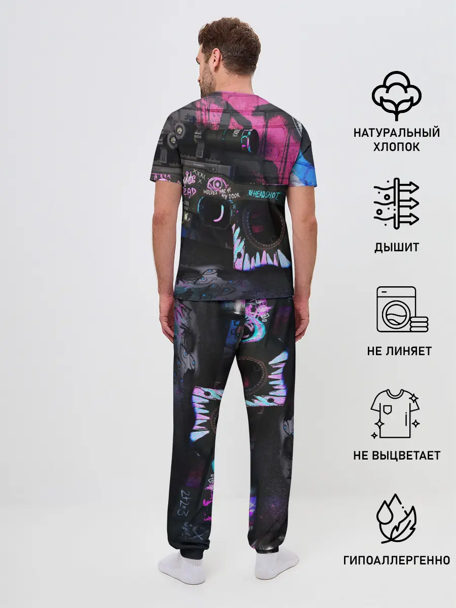 Мужская пижама с брюками / CS GO:НЕОНУАР