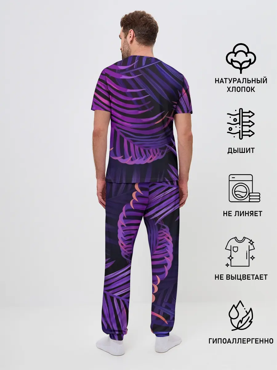 Мужская пижама с брюками / Тропики