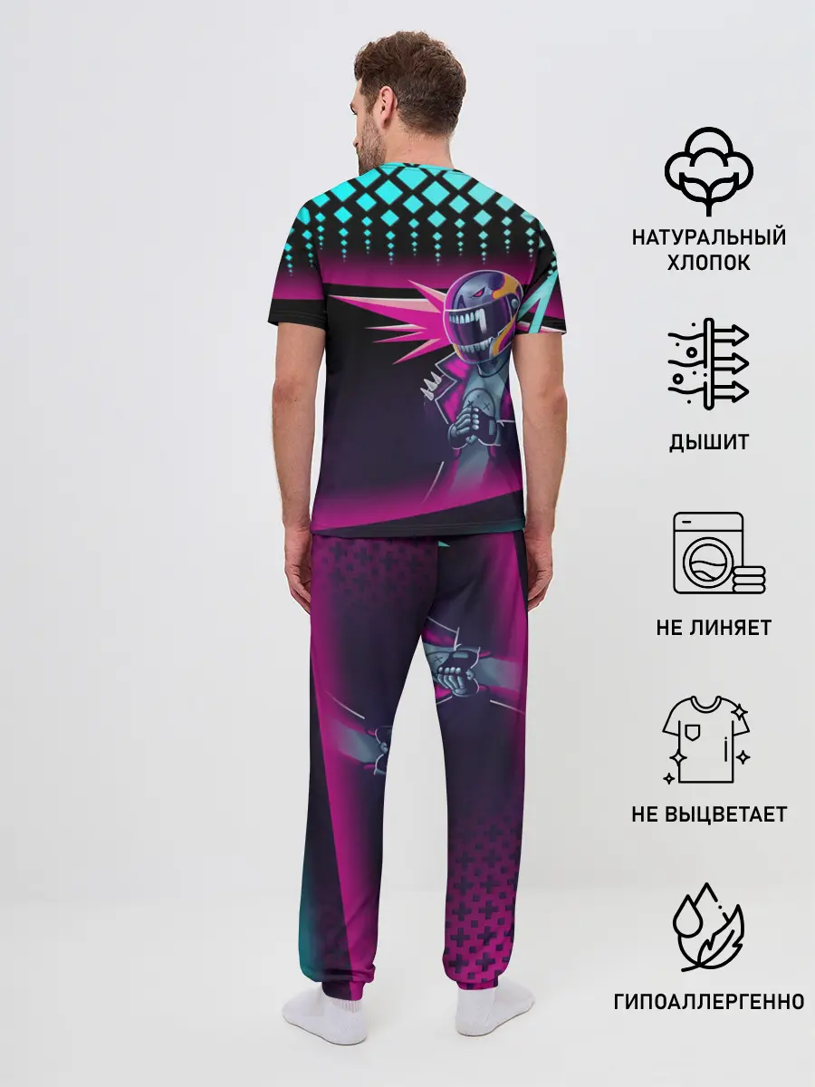 Мужская пижама с брюками / НЕОНОВЫЙ ГОНЩИК