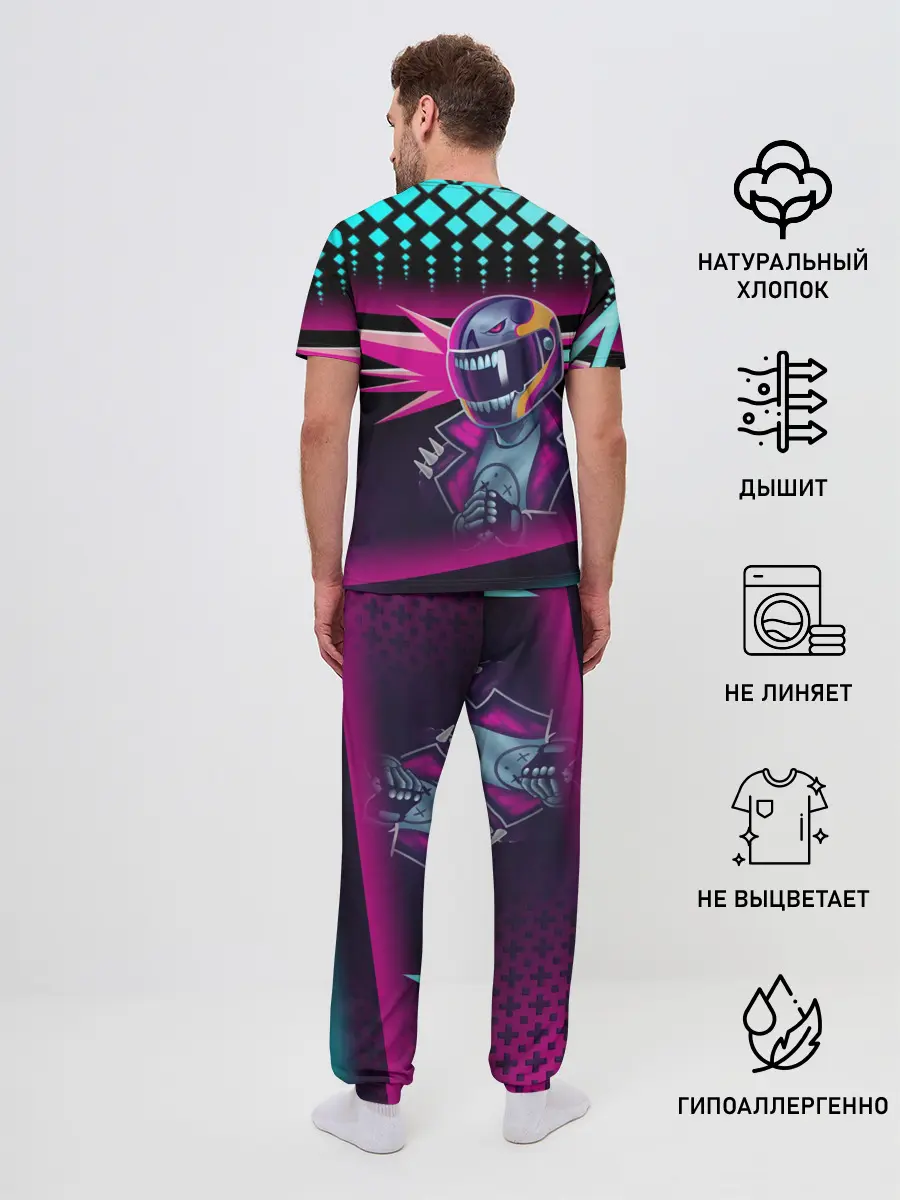 Мужская пижама с брюками / НЕОНОВЫЙ ГОНЩИК