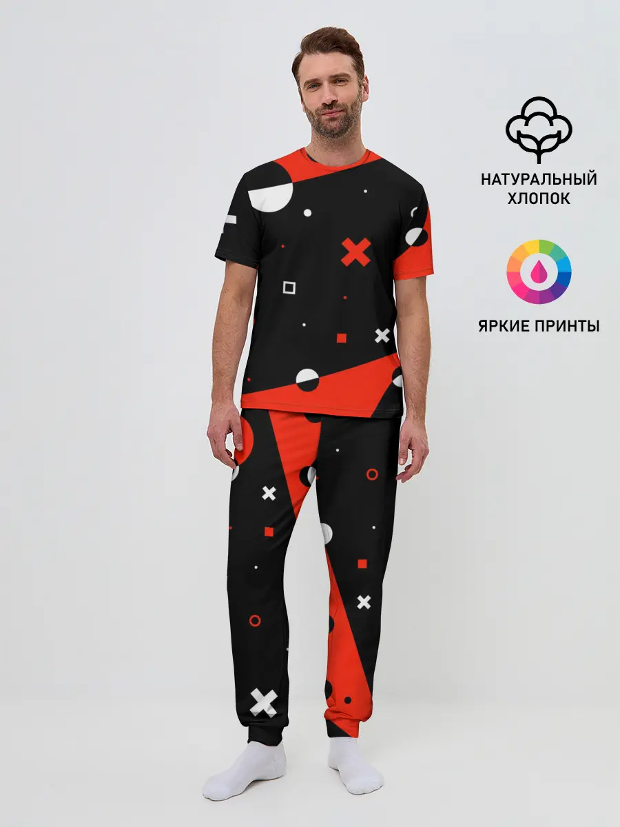 Мужская пижама с брюками / ФИГУРКИ
