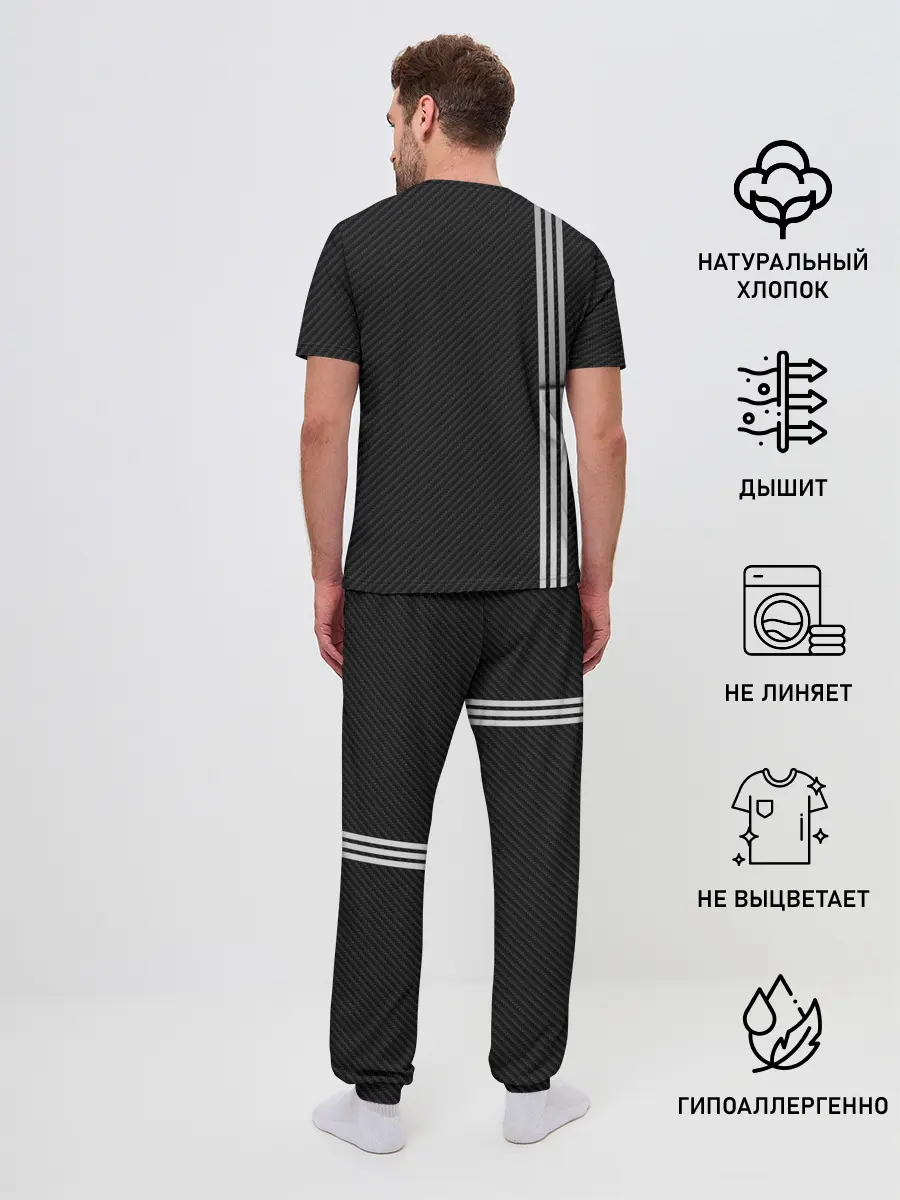 Мужская пижама с брюками / Mercedes Carbon