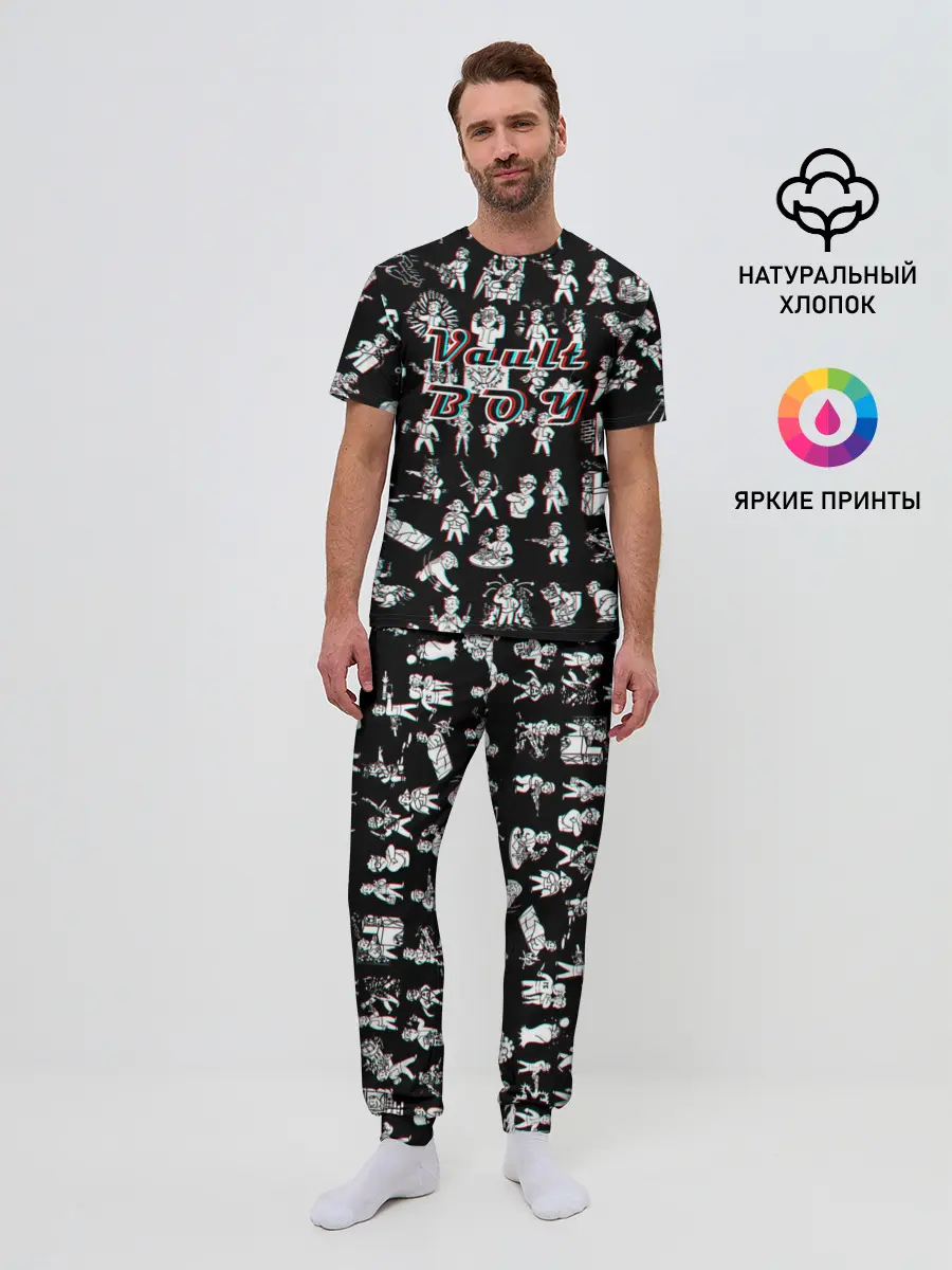 Мужская пижама с брюками / Vault Boy