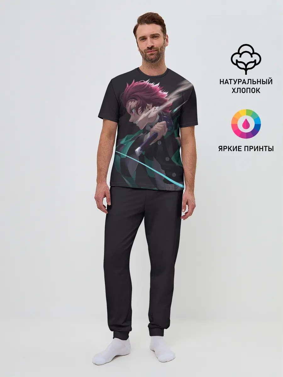 Мужская пижама с брюками / Рассекая ночь