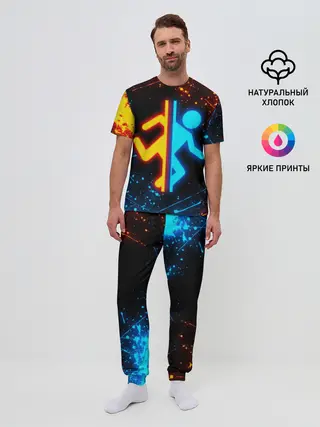 Мужская пижама с брюками / PORTAL 2 | ПОРТАЛ 2