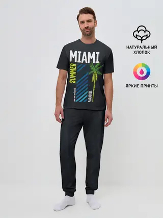 Мужская пижама с брюками / Summer Miami