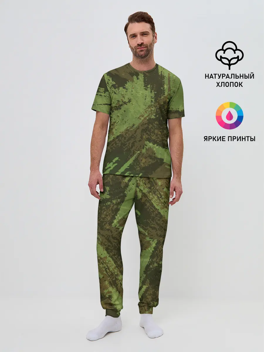 Мужская пижама с брюками / КАМУФЛЯЖ BROWN