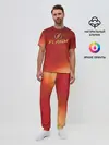 Мужская пижама с брюками / The Flash Logo Pattern