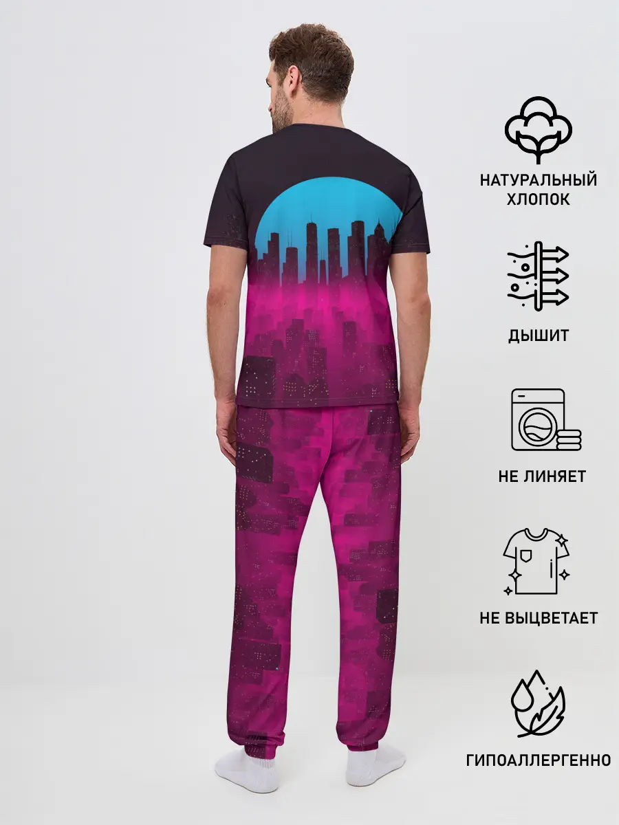 Мужская пижама с брюками / НЕОНОВЫЙ ГОРОД