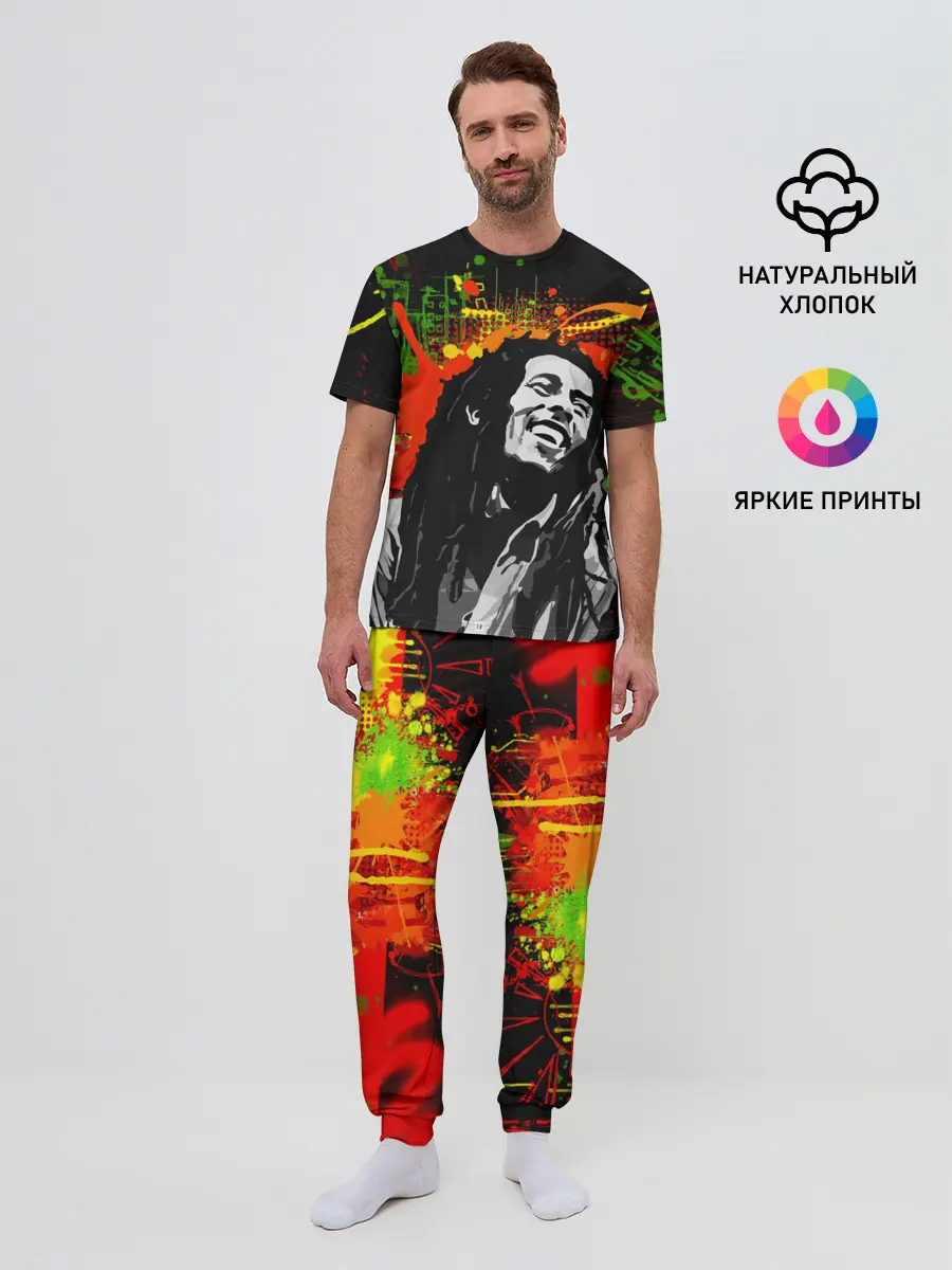 Мужская пижама с брюками / Боб Марли