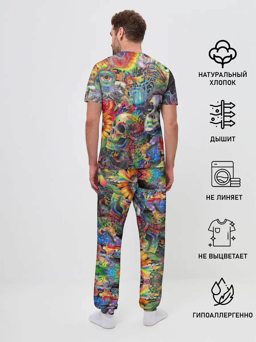 Мужская пижама с брюками / Психоделическое искусство