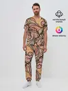 Мужская пижама с брюками / дудл узоры