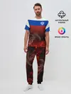 Мужская пижама с брюками / Россия огонь
