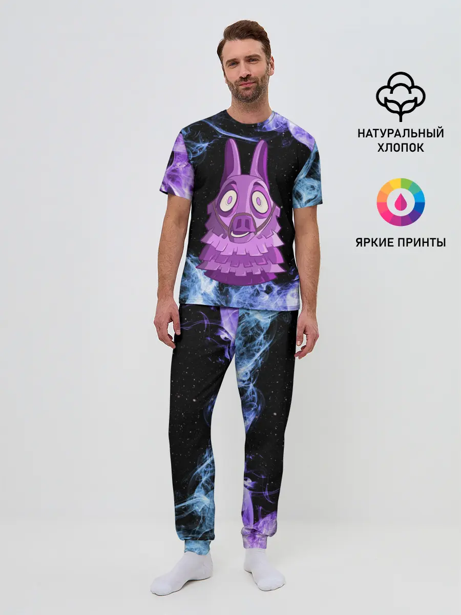 Мужская пижама с брюками / Lama Fortnite
