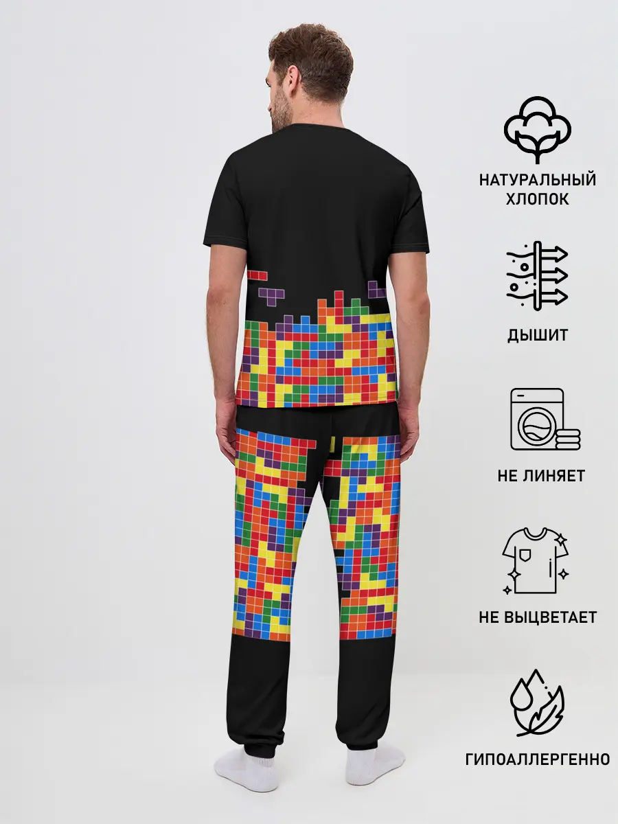 Мужская пижама с брюками / ТЕТРИС