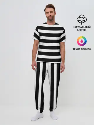 Мужская пижама с брюками / Моряк