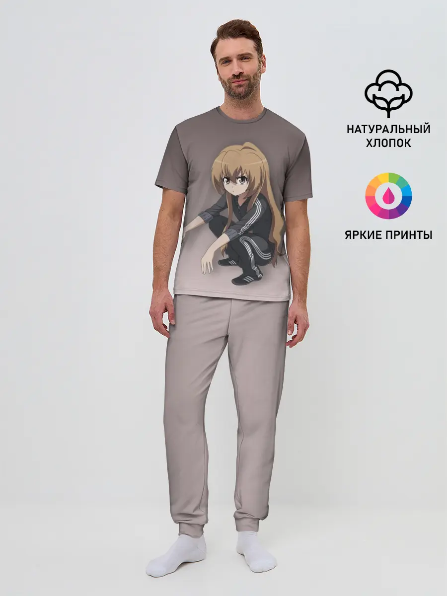 Мужская пижама с брюками / Аниме девочка на кортах в Адидасе