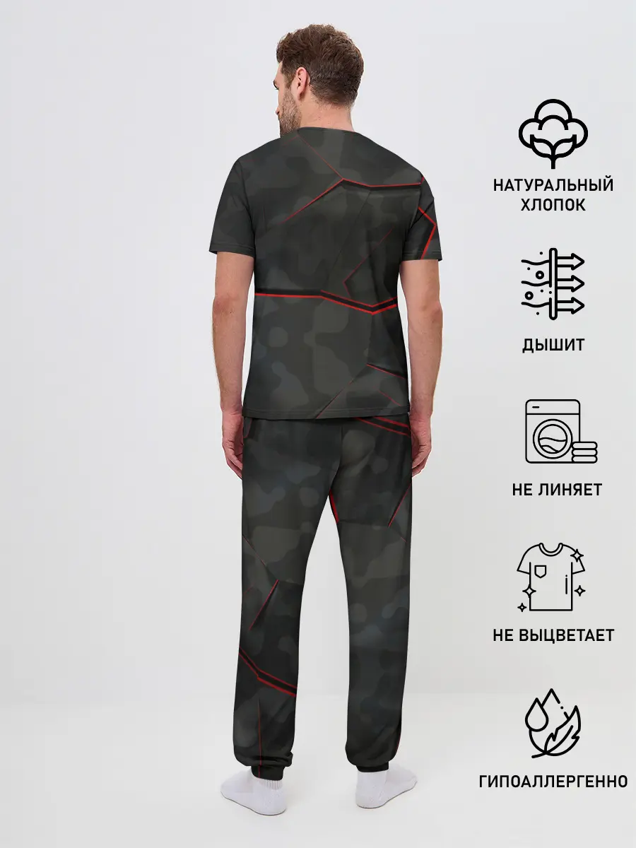 Мужская пижама с брюками / Текстура.