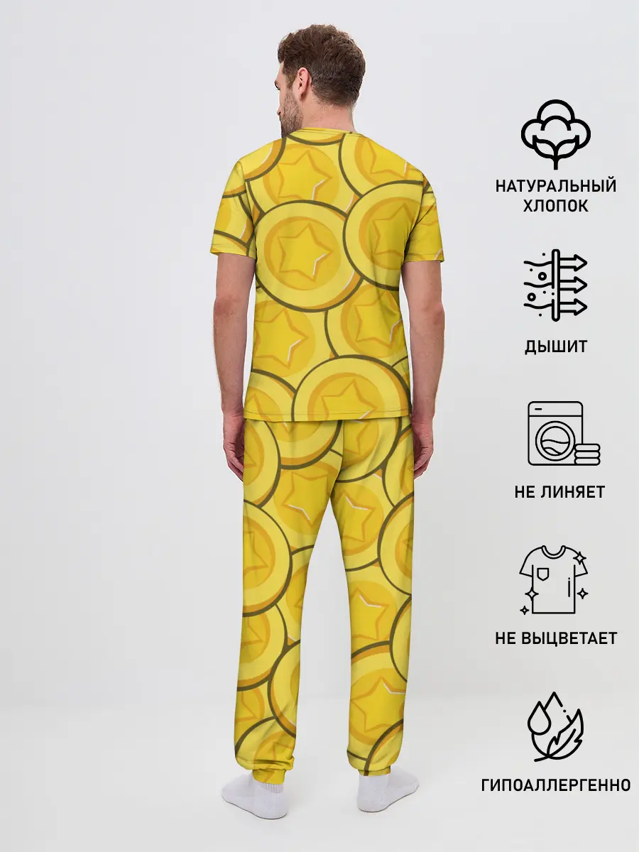 Мужская пижама с брюками / МОНЕТКИ