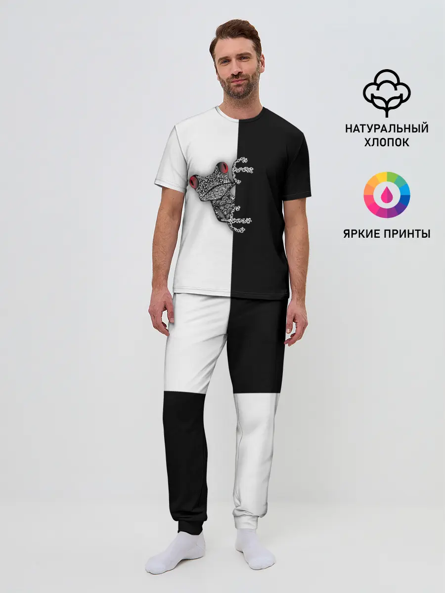 Мужская пижама с брюками / Лягуха