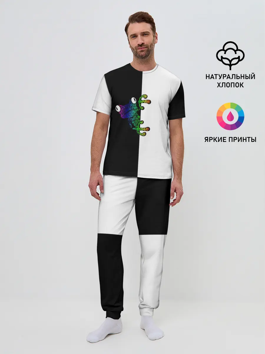 Мужская пижама с брюками / Лягуха