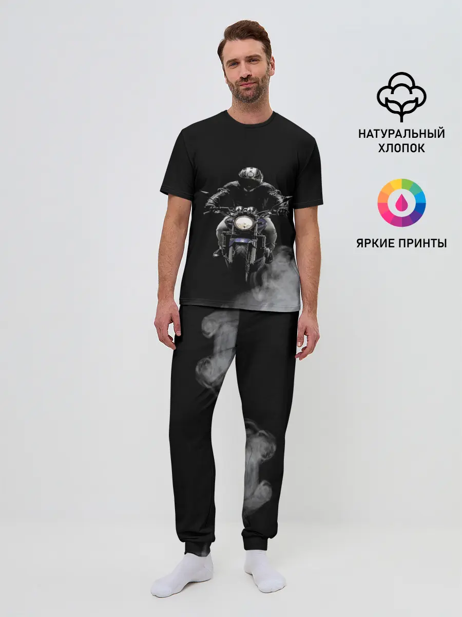 Мужская пижама с брюками / МОТОЦИКЛЫ
