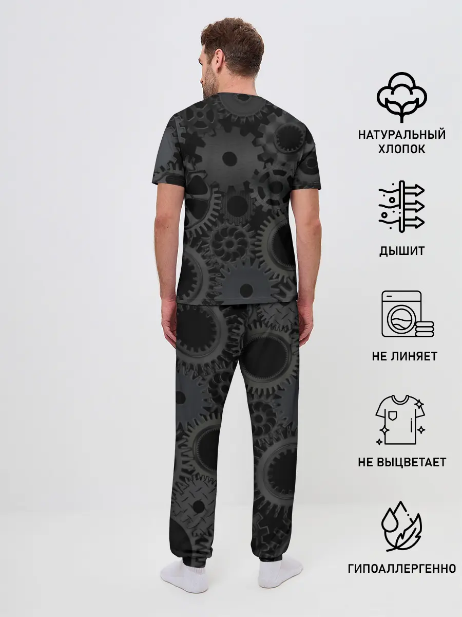 Мужская пижама с брюками / Механизмы