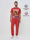 Мужская пижама с брюками / Monkey D. Luffy на красном
