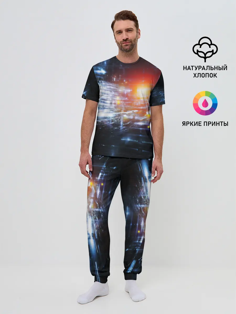 Мужская пижама с брюками / DIGITAL ABSTRACTION