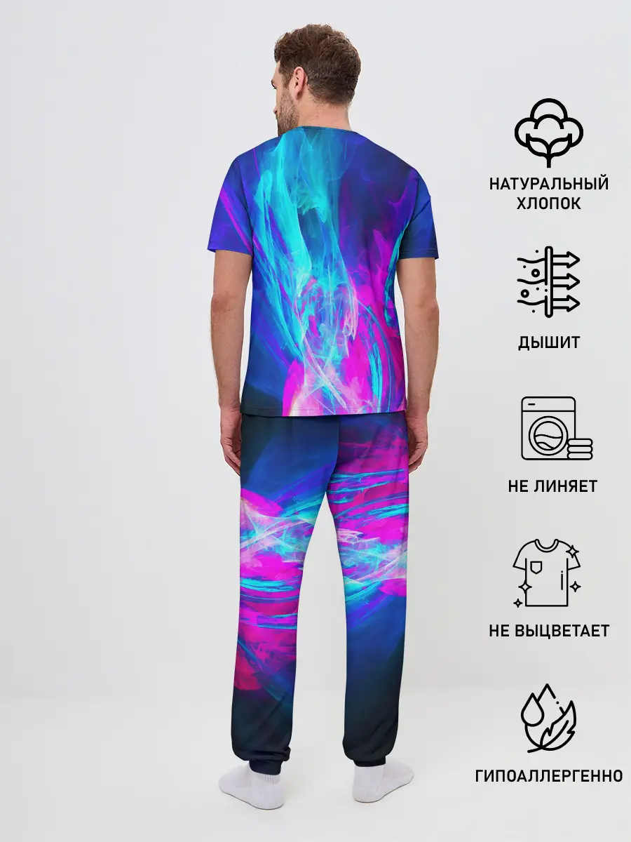 Мужская пижама с брюками / НЕОНОВЫЕ КРАСКИ