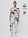 Мужская пижама с брюками / КОТЫ WHITE