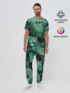 Мужская пижама с брюками / кактусы с цветами реализм
