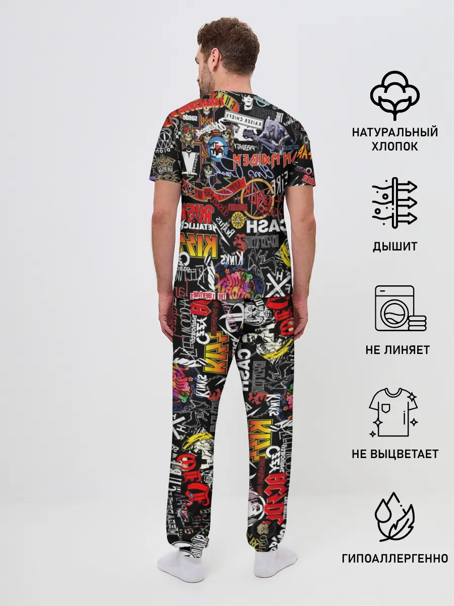 Мужская пижама с брюками / Rock | Логотипы
