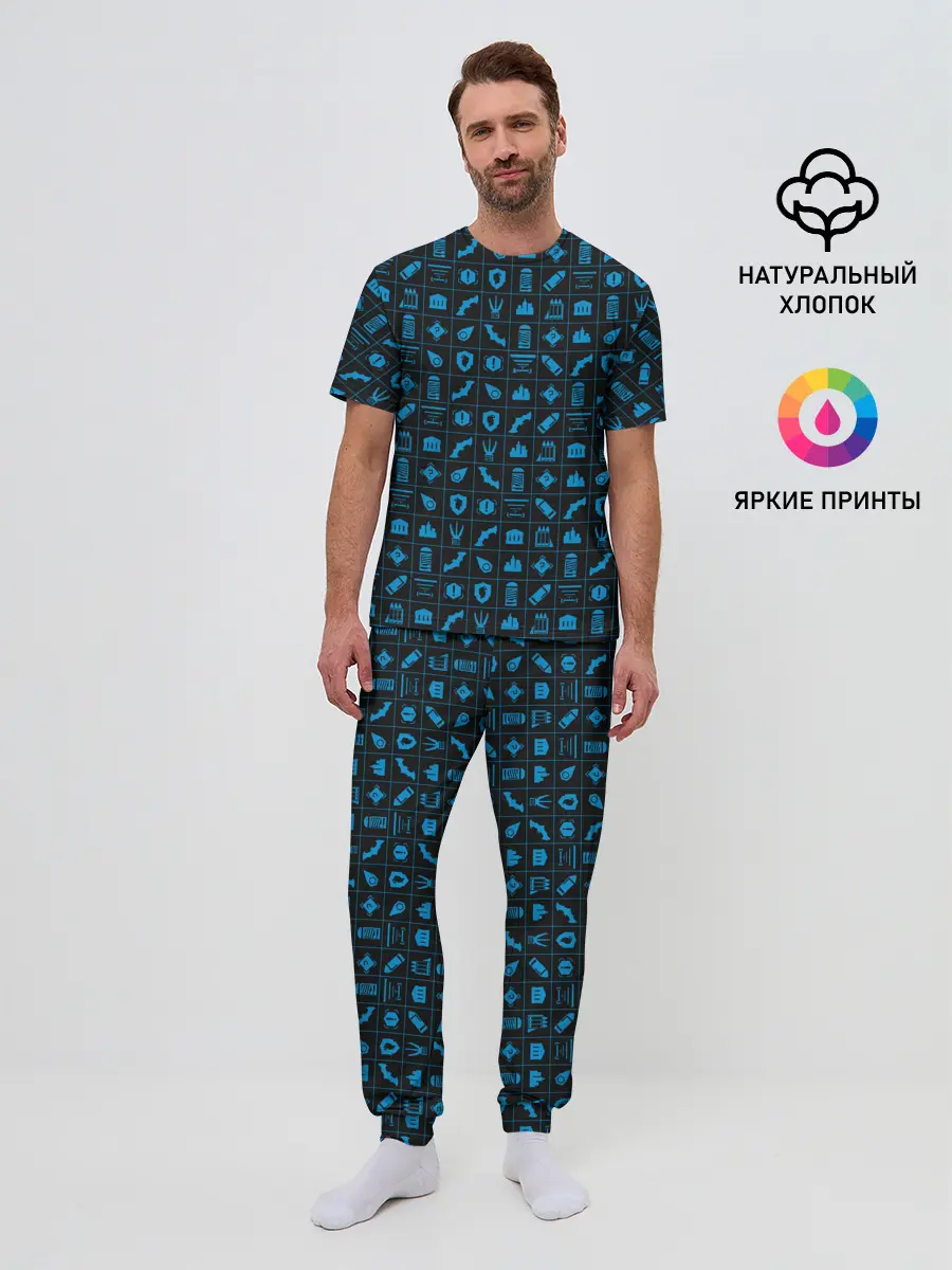 Мужская пижама с брюками / Batman pattern