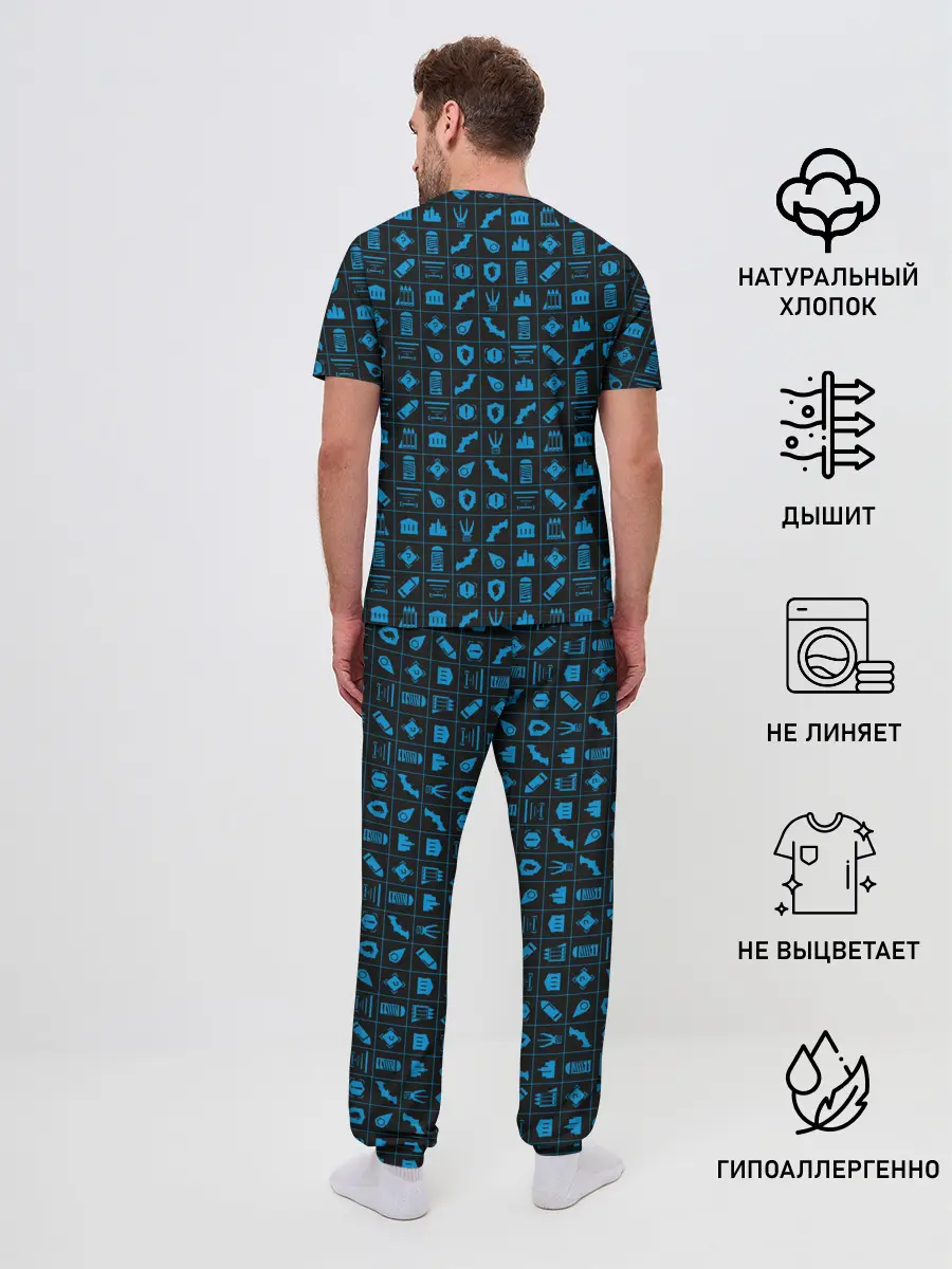 Мужская пижама с брюками / Batman pattern