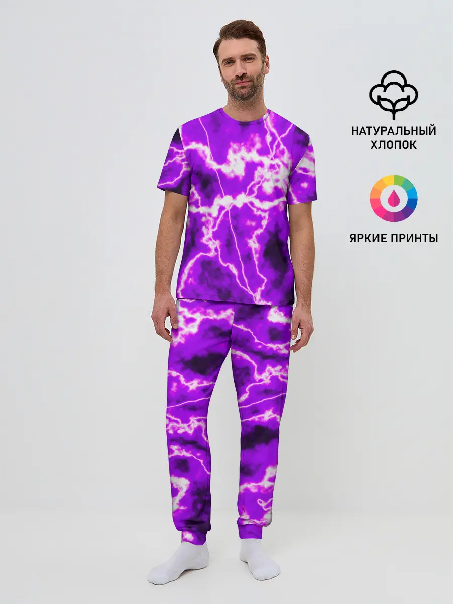 Мужская пижама с брюками / НЕОНОВАЯ СТИХИЯ
