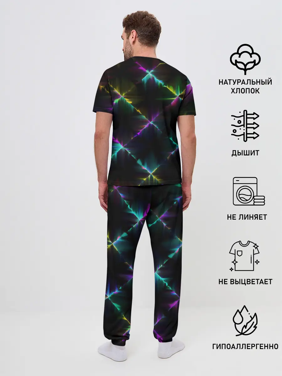 Мужская пижама с брюками / НЕОНОВАЯ ТЕКСТУРА