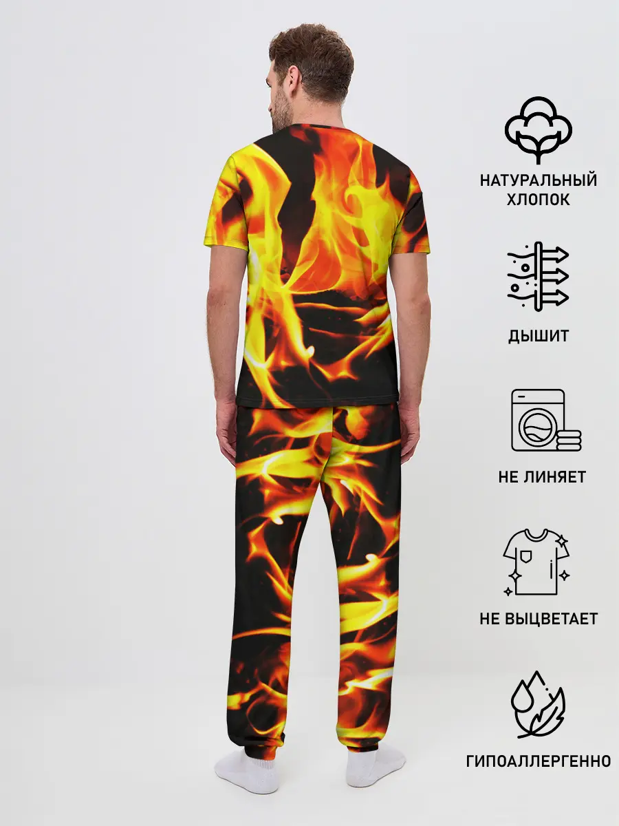 Мужская пижама с брюками / В ОГНЕ