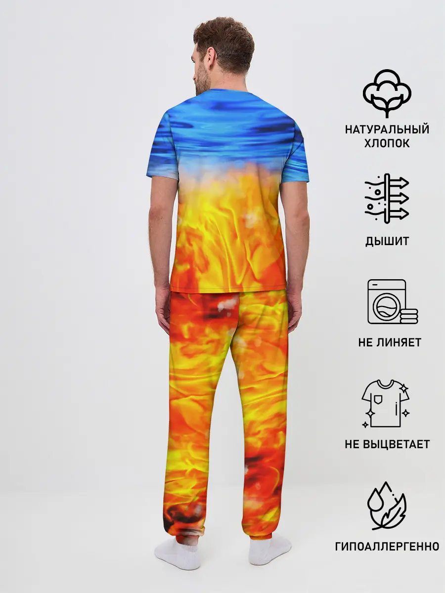 Мужская пижама с брюками / ЛЕД И ПЛАМЯ