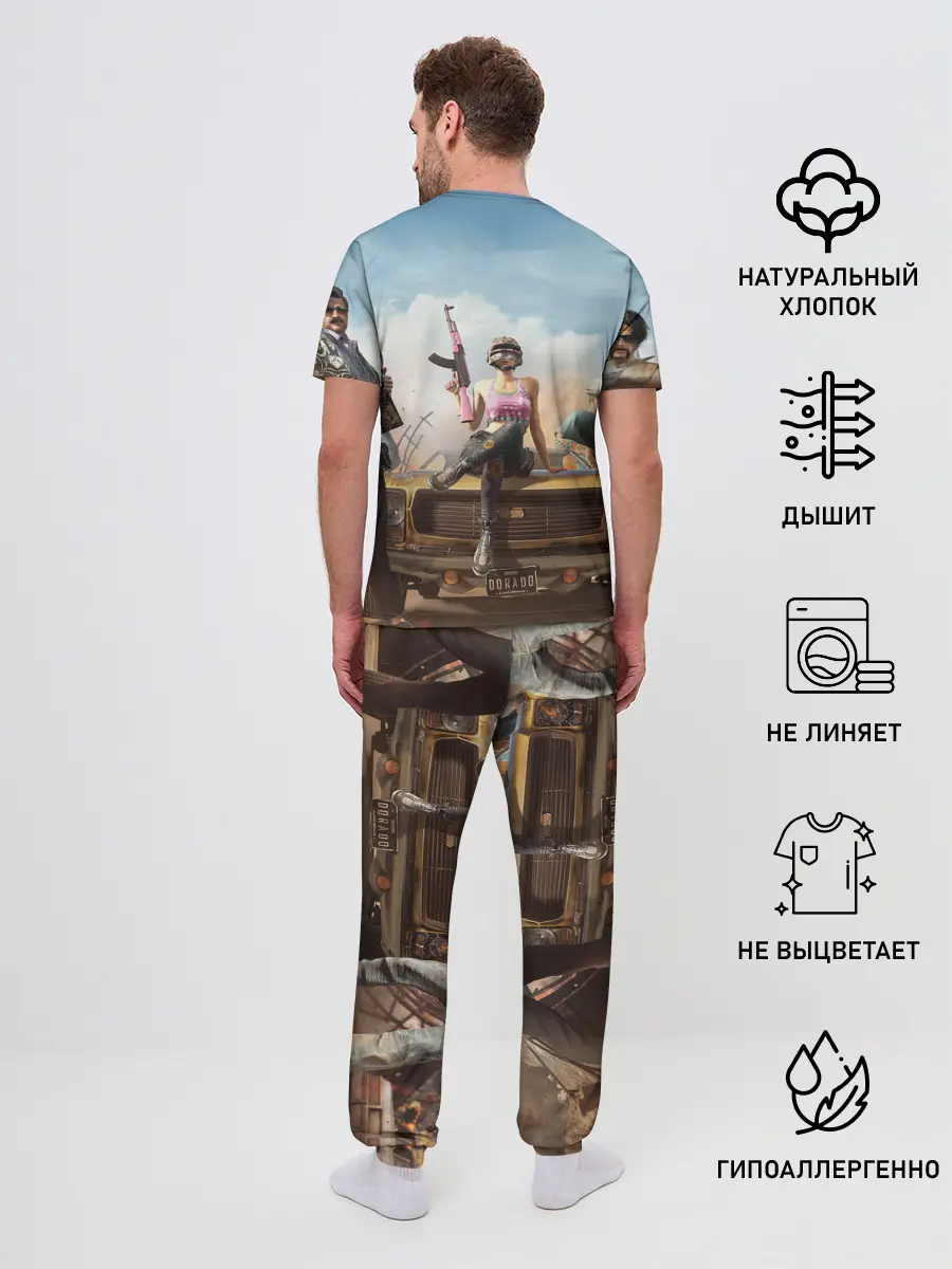 Мужская пижама с брюками / PUBG team up