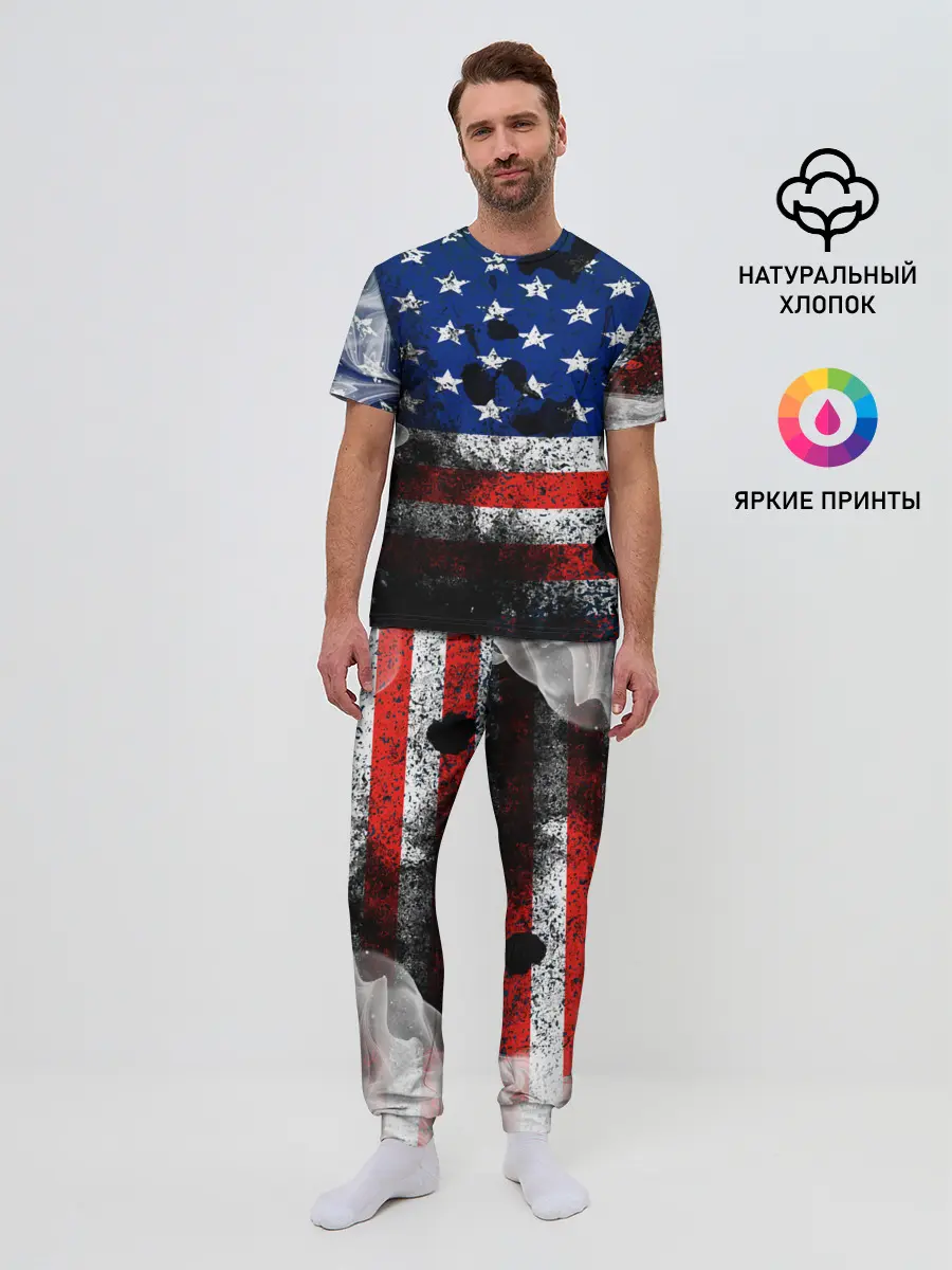 Мужская пижама с брюками / США