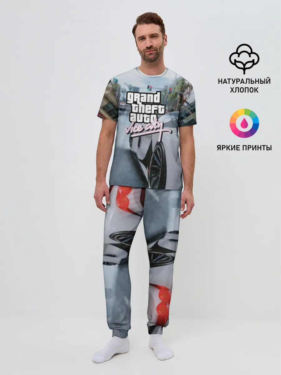Мужская пижама с брюками / Vice city