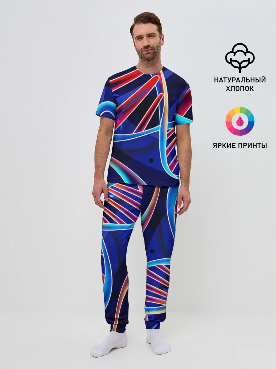 Мужская пижама с брюками / ДНК