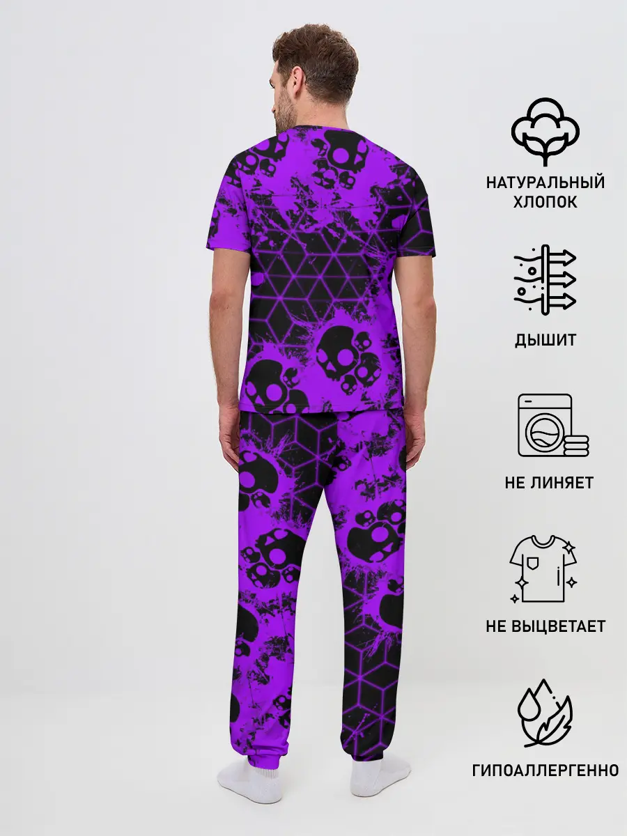 Мужская пижама с брюками / Fortnite | Skull