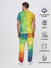 Мужская пижама с брюками / разноцветный акварель градиент