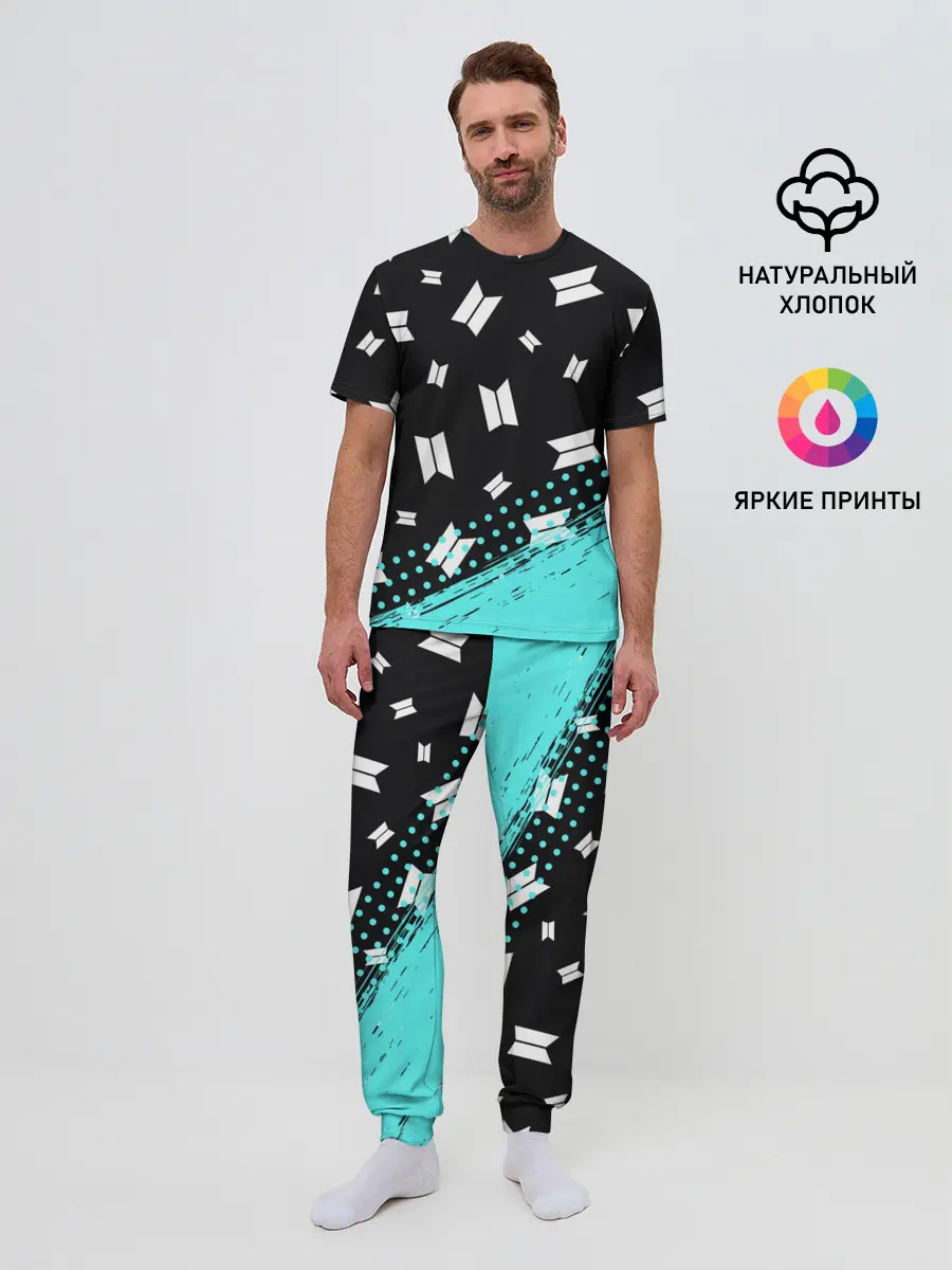 Мужская пижама с брюками / BTS / БТС