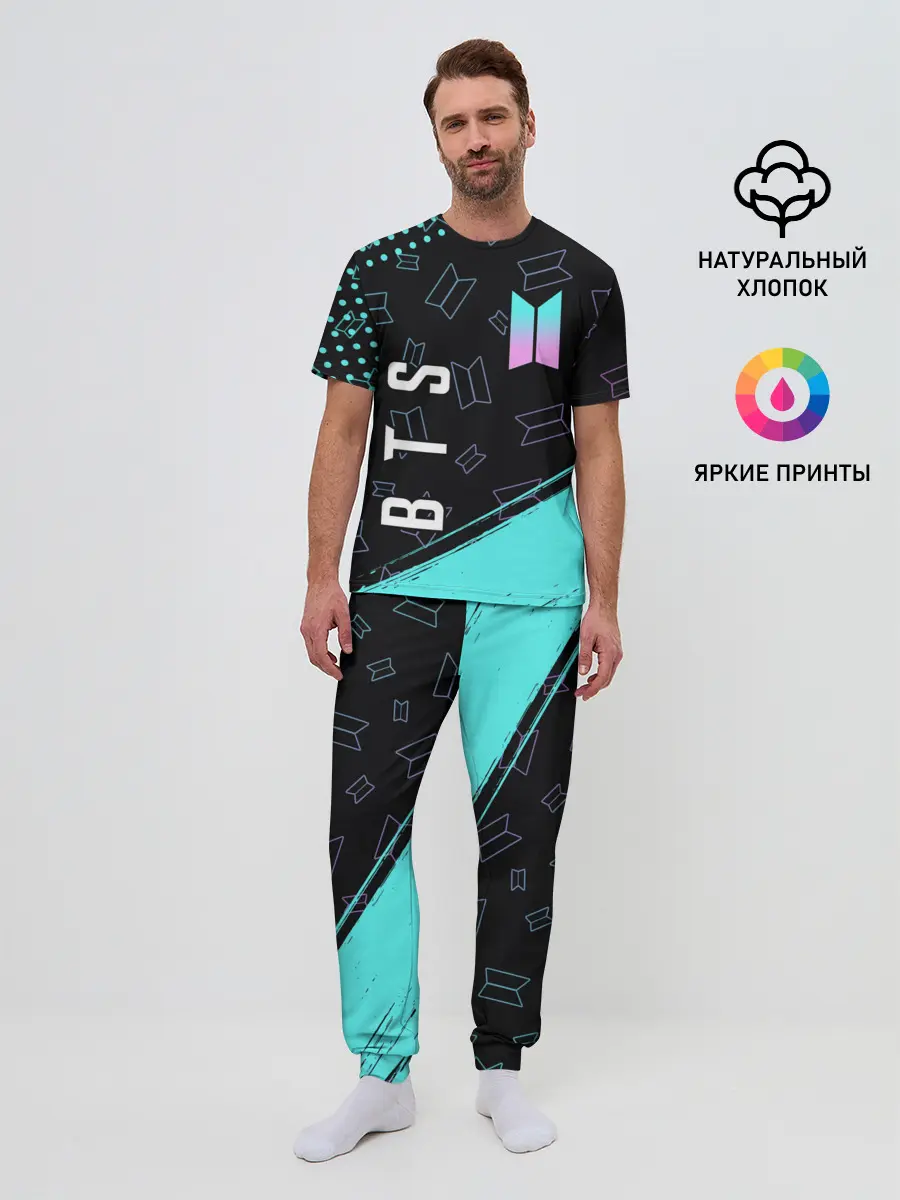 Мужская пижама с брюками / BTS / БТС